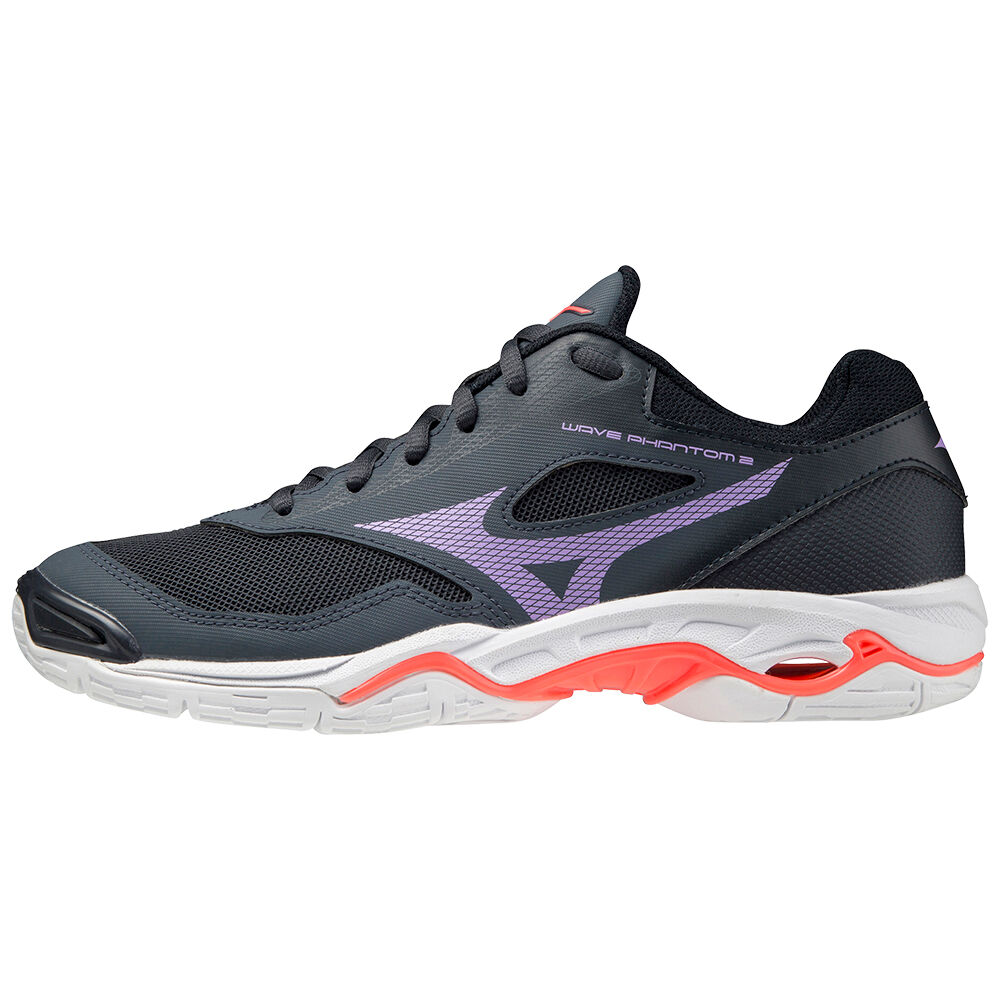 Mizuno Women's Wave Phantom 2 Handball Shoes Navy/ Coral (X1GB206066-HGL)